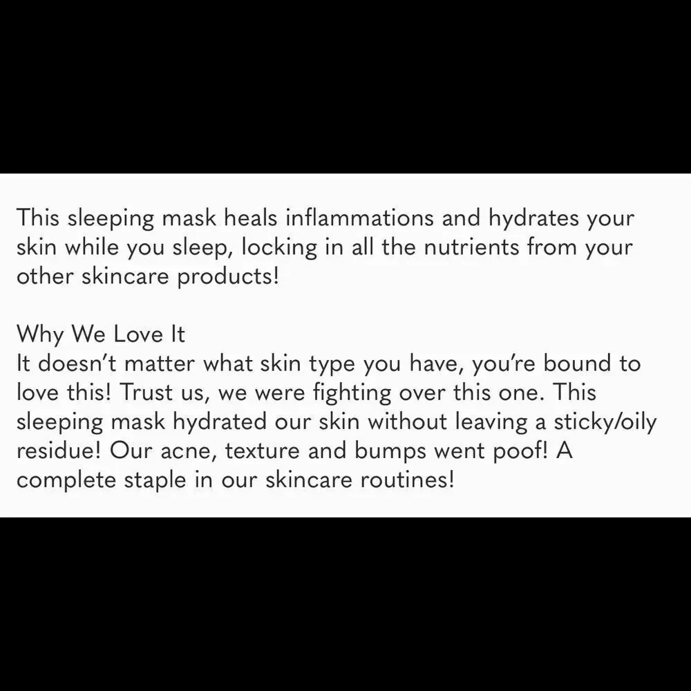 NEW IN BOX! Pure Heals - Propolis 80 Sleeping Mask
